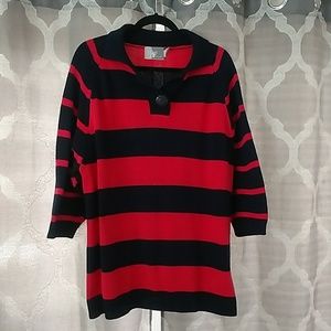 JP Collections OS Striped Sweater